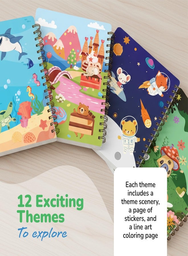 آرت كريتيفيتي كتاب أنشطة ملصقات ArtCreativity للأطفال والكبار - أكثر من 600 ملصق إبداعي، 12 مشهدًا فريدًا وصفحات تلوين - أساسيات السفر للأطفال الصغار - هدية حرفية ممتعة للأولاد والبنات - Image 3